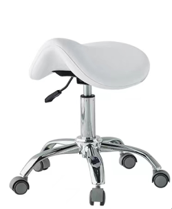 ergonomic dental stool white