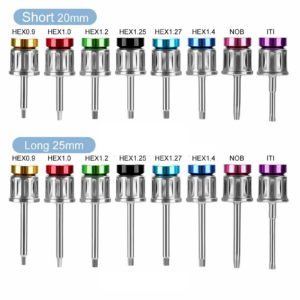 implant prostethic driver kit sizes